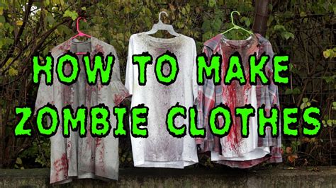 how to make fake zombie clothes|homemade halloween zombie decorations.